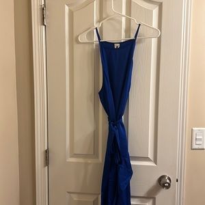 Royal blue midi dress. Large. Bought from Vici. NWT.